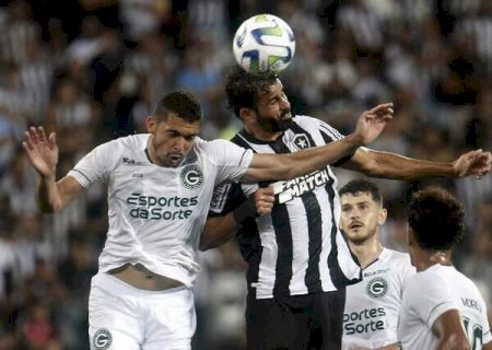 Botafogo empata com Goiás e chega ao 4º jogo sem vitória no Brasileirão