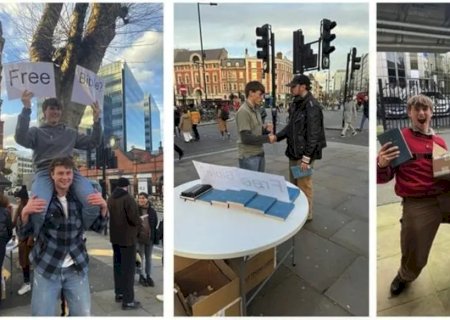 Jovens distribuem milhares de Bíblias no centro de Londres