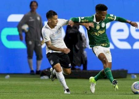 Com gol de Estêvão, Palmeiras supera Grêmio e mantém briga pelo título