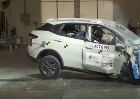 Carro elétrico vendido no Brasil leva nota zero em teste de colisão