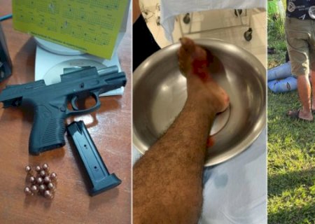 Jogador &eacute; baleado no p&eacute; por homem armado em jogo de futebol