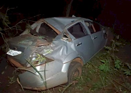 Idoso morre após capotamento de carro na MS-276